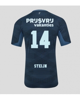 Feyenoord Sem Steijn #14 Maglia Gara Trasferta Repliche 2025-26 Maniche Corte